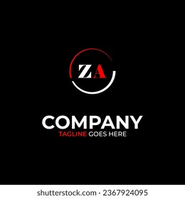 Plantilla de diseño de logotipo de letras modernas creativas ZA
