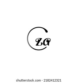ZA fashion initial logo concept in high quality professional design that will print well across any print media