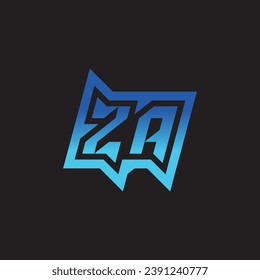 ZA initial inspiration logo design esport and gaming clan ideas