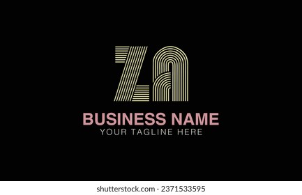 ZA initial logo | initial based abstract modern minimal creative logo, vector template image. luxury logotype , real estate homie . typography . initials 