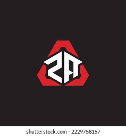 ZA initial logo modern and futuristic concept for esport or gaming logo