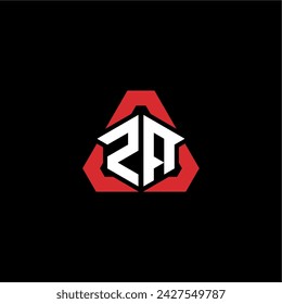 ZA initial logo modern and futuristic concept for esport or gaming logo