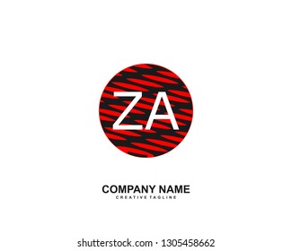 ZA initial logo template vector