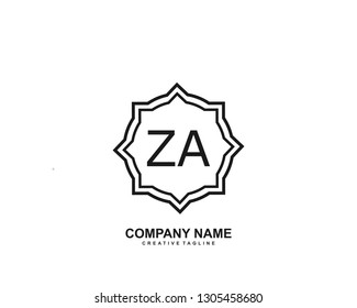 ZA initial logo template vector