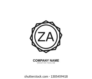 ZA initial logo template vector