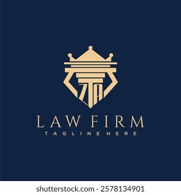 ZA initial monogram logo for lawfirm vector design