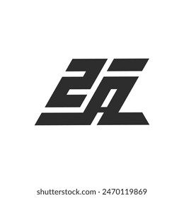 Logo de la letra ZA, logo del alfabeto ZA, logo de las iniciales