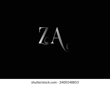 ZA letter logo design and initial logo