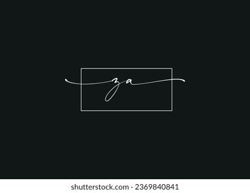 ZA letter logo design and monogram logo