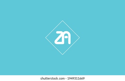 ZA Letter Logo Design With Simple style