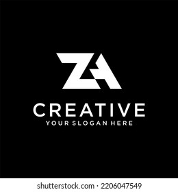 Za Letter Logo Design Template Stock Vector (Royalty Free) 2206047549 ...