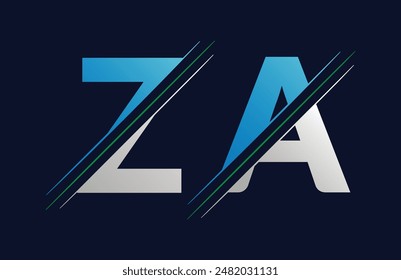 za Letter logo design vector template.