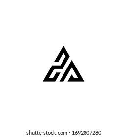 ZA LETTER VECTOR LOGO ABSTRACT TEMPLATE