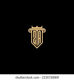 ZA line concept logo in high quality professional design that will be best for companies related to real estate