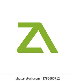 Signo vectorial de diseño de logotipo ZA