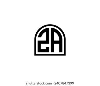 Plantilla vectorial de diseño de logotipo ZA