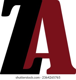 ZA logo, lettermark, typography, letters intertwined