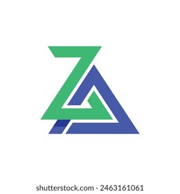 ZA-Logo-Symbol abstrakte Vektorgrafik