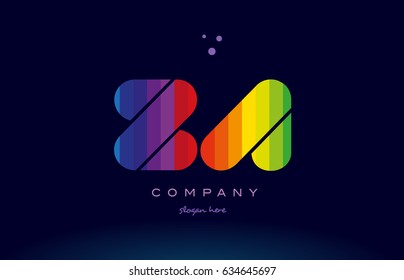 za z a alphabet letter colorful creative colors text dots creative company logo vector icon design template