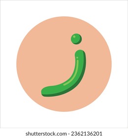 Za or Zai Arabic letter or huruf hijaiyah colorful vector illustration. perfect for children book or any educational contents.