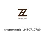 ZA ZZ Z8 Abstract initial monogram letter alphabet logo design