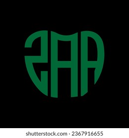 ZAA letter logo creative design. ZAA unique design.
