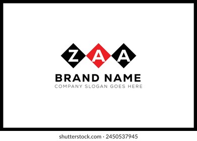 ZAA letter logo design. ZAA creative initials monogram letter logo. ZAA  business and real estate logo vector template.