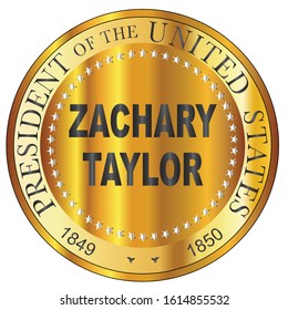 Zachary Taylor 10th president of the United States of America round stamp