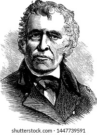 Zachary Taylor, ilustración vintage grabada