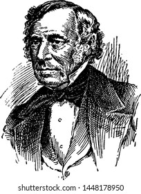 Zachary Taylor, ilustración vintage grabada