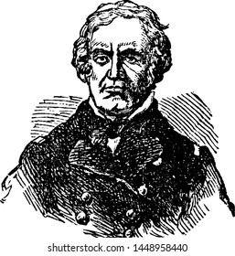 Zachary Taylor, ilustración vintage grabada