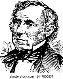 Zachary Taylor, ilustración vintage grabada