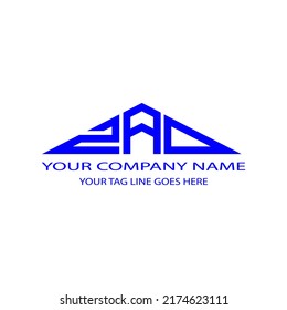 ZAD letter logo creative design with vector graphic