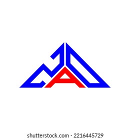 Diseño creativo del logotipo de la letra ZAD con gráfico vectorial, logotipo ZAD simple y moderno en forma de triángulo.