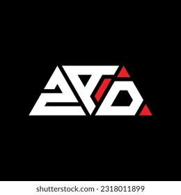 ZAD triangle letter logo design with triangle shape. ZAD triangle logo design monogram. ZAD triangle vector logo template with red color. ZAD triangular logo Simple, Elegant, and Luxurious
