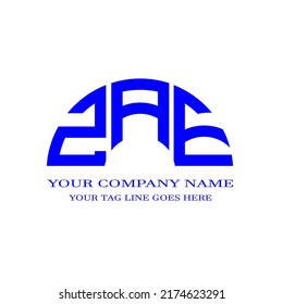 ZAE letter logo creative design with vector graphic