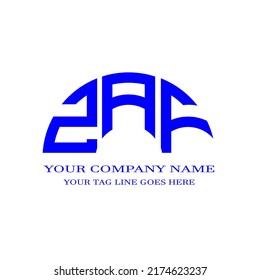 ZAF letter logo creative design with vector graphic
