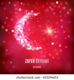 Zafer bayrami - 30 august festive vector background. Celebration republic of Turkey
