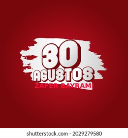 Zafer Bayrami Day vector illustration. Suitable for greeting card poster and banner.	