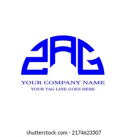 ZAG letter logo creative design with vector graphic