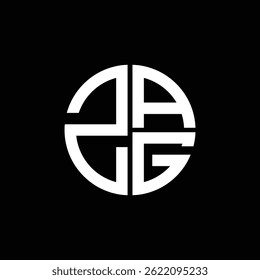 ZAG icono de logotipo ZAG monograma letra minimalista ZAG triángulo ZAG plano Diseño de logotipo abstracto plano moderno único.
