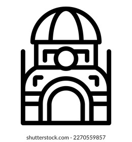 Zagreb building icon outline vector. City sea. Travel nature