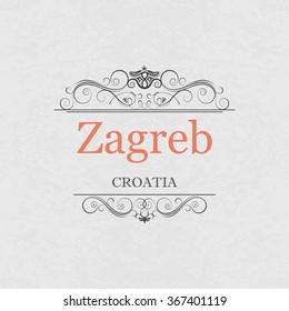 Zagreb,Croatia.Vintage frame.