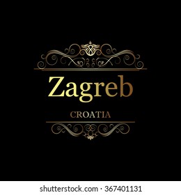 Zagreb,Croatia.Vintage frame.