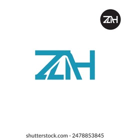 ZAH Logo Letter Monogram Design