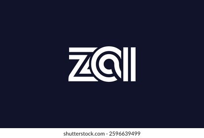 ZAI Creative Unique Modern Letter Logo Design. Stylized logo featuring a unique letter design, presenting abstract minimalist aesthetics and modern appeal.
