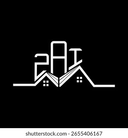 Diseño del logotipo de ZAI Real State, logotipo simple y moderno de ZAI. Diseño de alfabeto lujoso de ZAI  