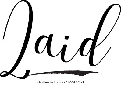 Zaid-Male Name Cursive Calligraphy on White Background