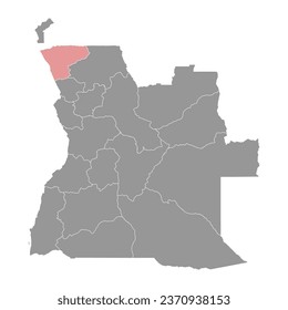 Zaire province map, administrative division of Angola.