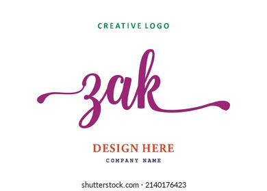 ZAK lettering logo is simple, easy to understand and authoritative